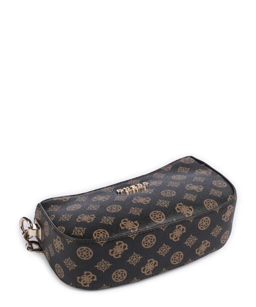 Evelune Schultertasche Lederimitat dunkelbraun