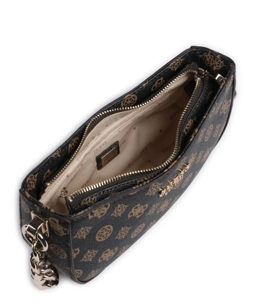 Evelune Schultertasche Lederimitat dunkelbraun