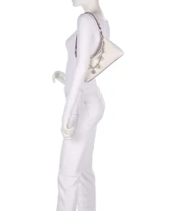 Everlee Schultertasche Lederimitat weiß