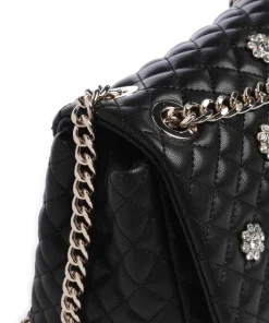 Everlee Schultertasche Lederimitat schwarz