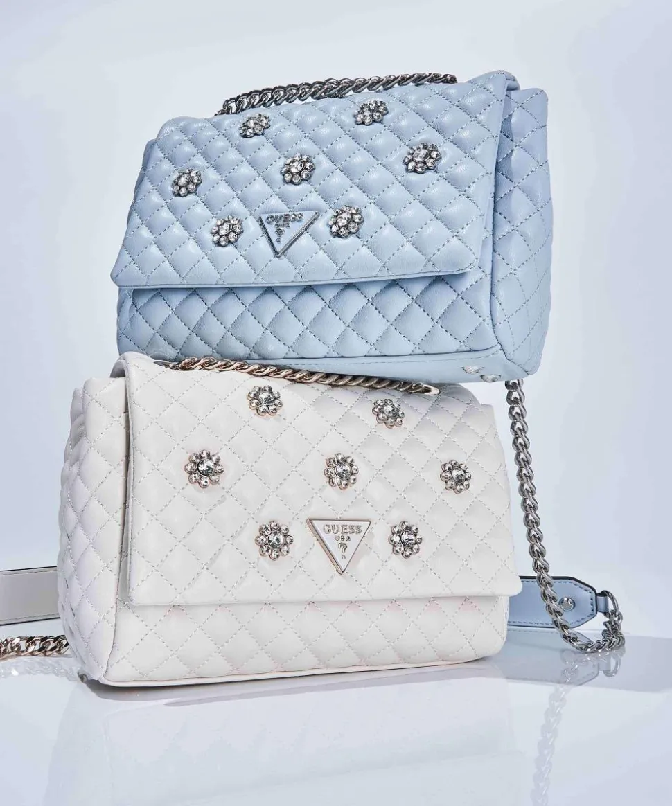 Everlee Schultertasche Lederimitat hellblau