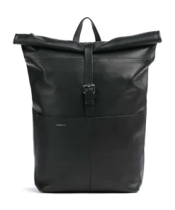 Everyday Originals Antonia Rolltop Rucksack 14″ fein genarbtes Leder schwarz