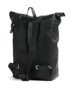 Everyday Originals Antonia Rolltop Rucksack 14″ fein genarbtes Leder schwarz