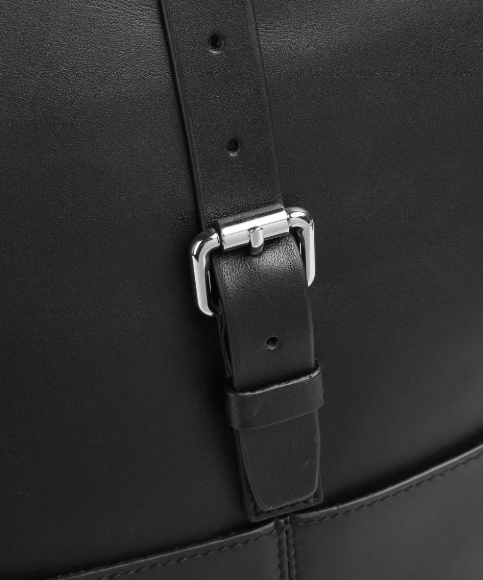 Everyday Originals Antonia Rolltop Rucksack 14″ fein genarbtes Leder schwarz