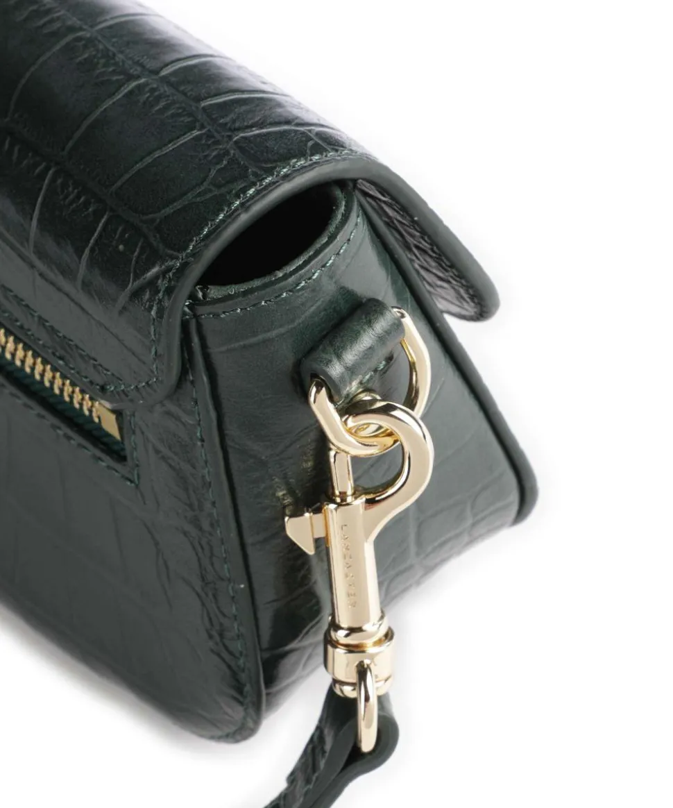 Exotic Croco CN Umhängetasche geprägtes Rindsleder dunkelgrün