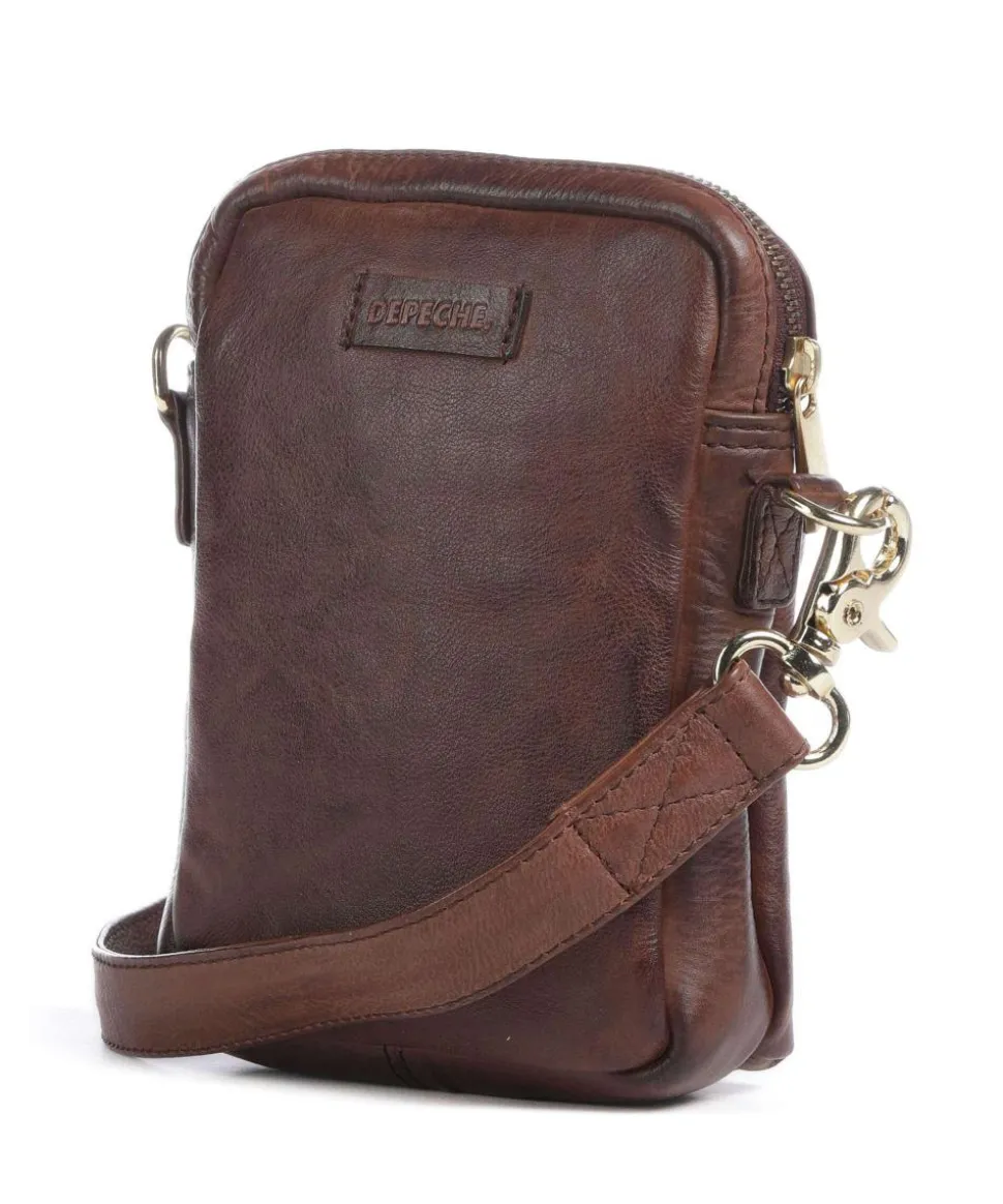 Express Umhängetasche fein genarbtes Kalbsleder dunkelbraun