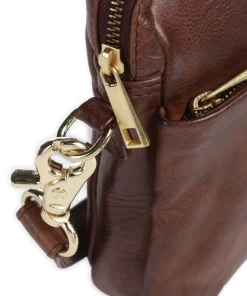 Express Umhängetasche fein genarbtes Kalbsleder dunkelbraun