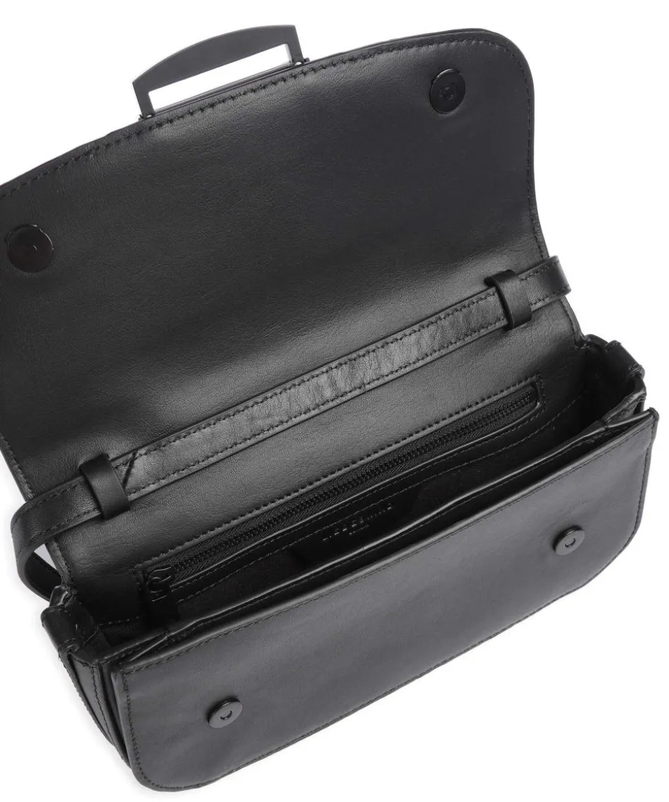 Ezra Calf Optic S Umhängetasche fein genarbtes Kalbsleder schwarz