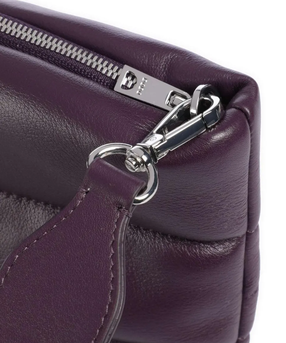 Falkland Umhängetasche fein genarbtes Leder aubergine