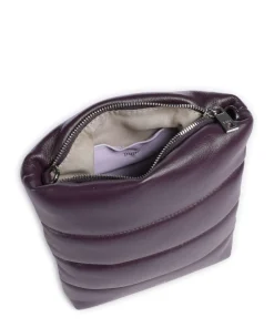 Falkland Umhängetasche fein genarbtes Leder aubergine