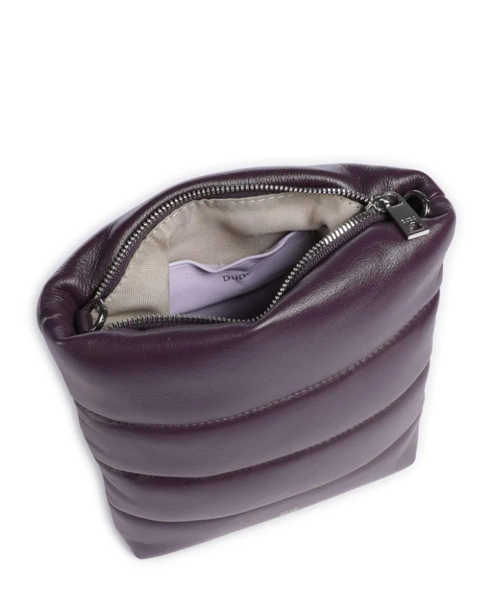 Falkland Umhängetasche fein genarbtes Leder aubergine