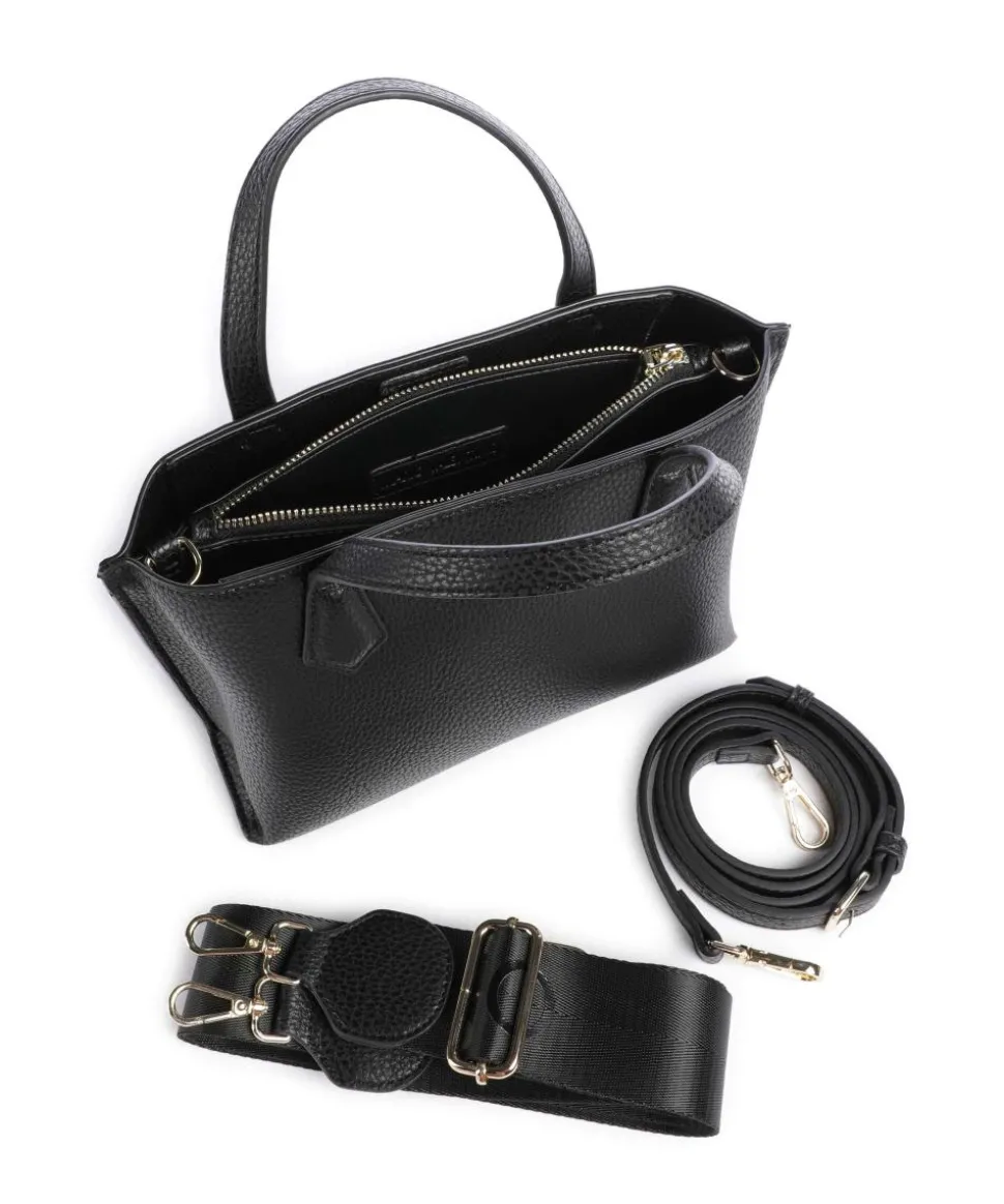 Fall Re Handtasche Lederimitat schwarz
