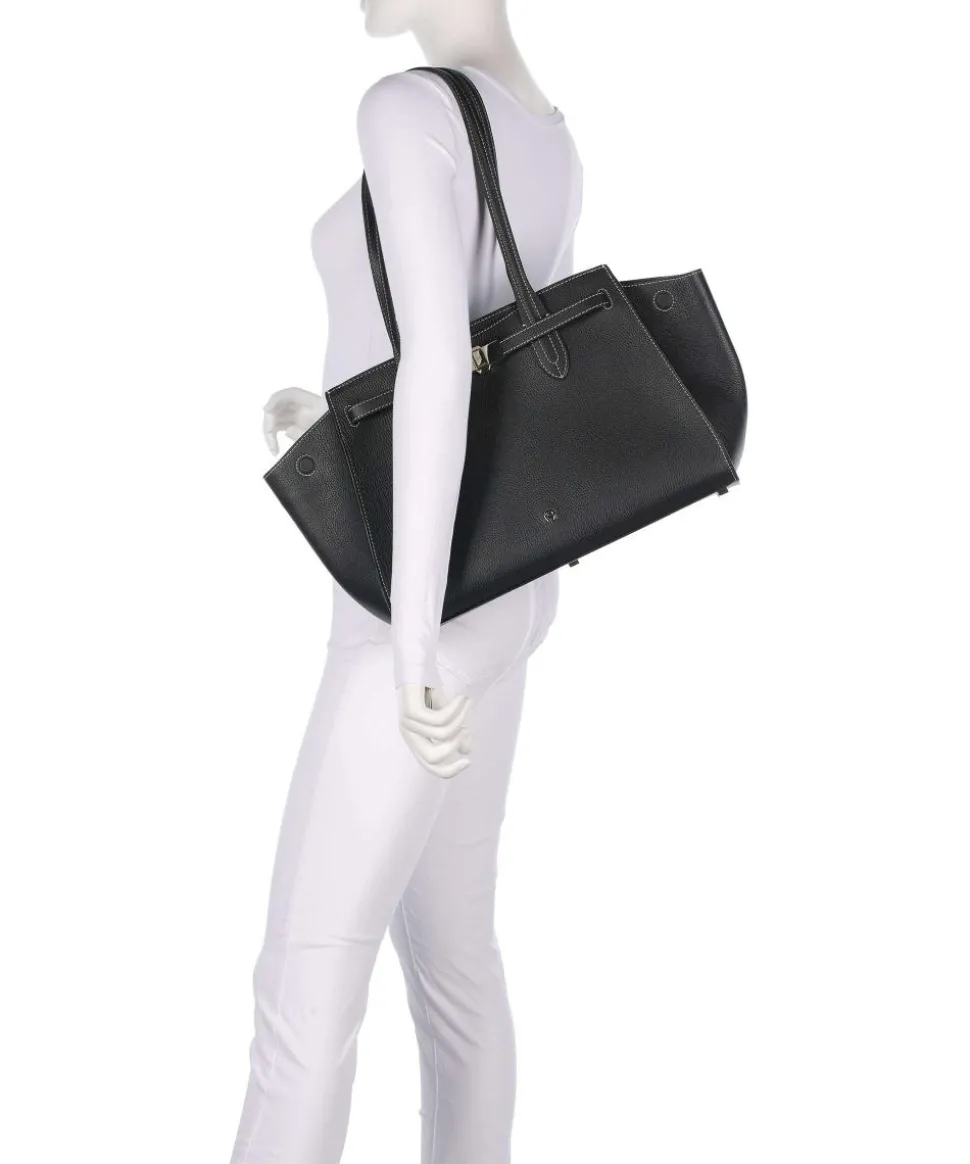 Farah L Shopper genarbtes Rindsleder schwarz