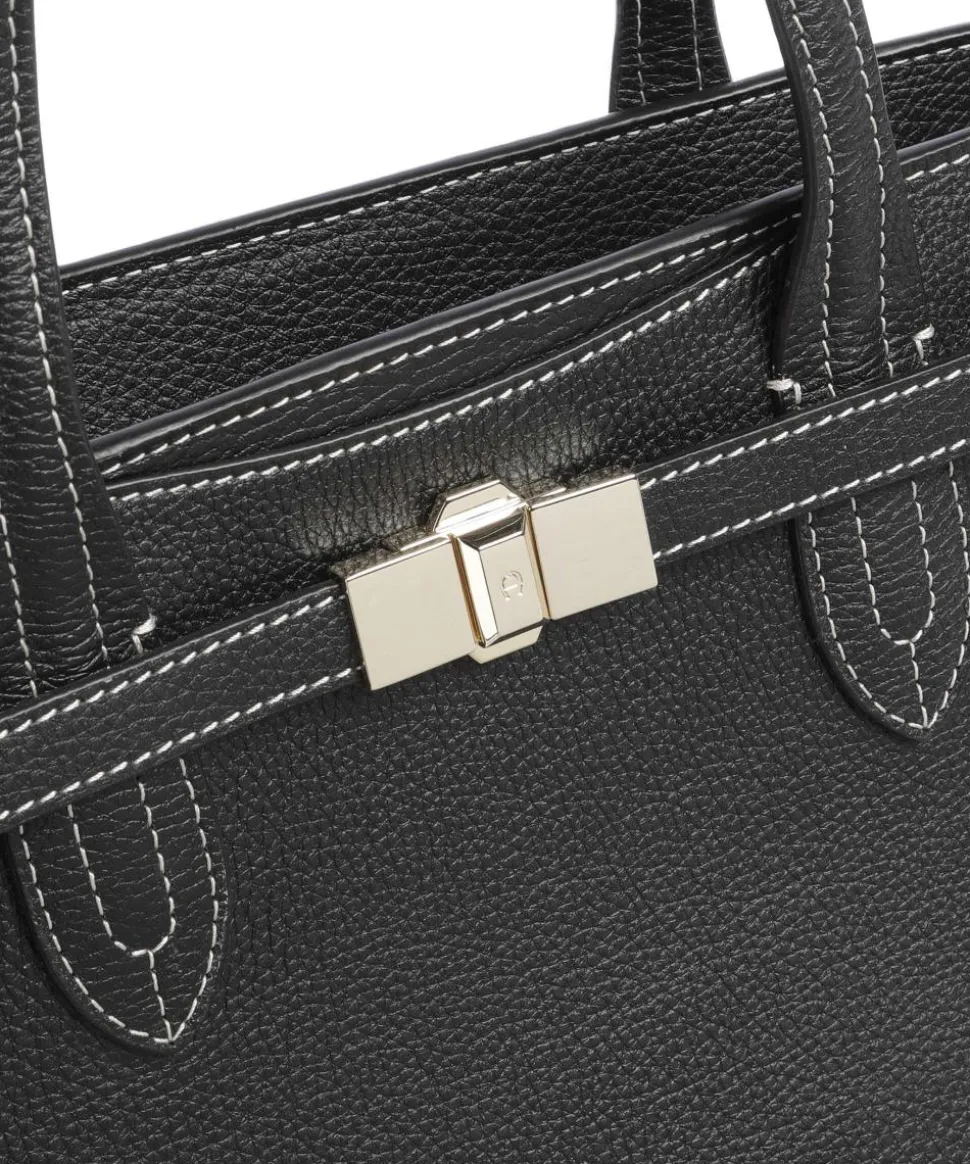 Farah L Shopper genarbtes Rindsleder schwarz