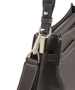 Farah M Beuteltasche genarbtes Rindsleder taupe