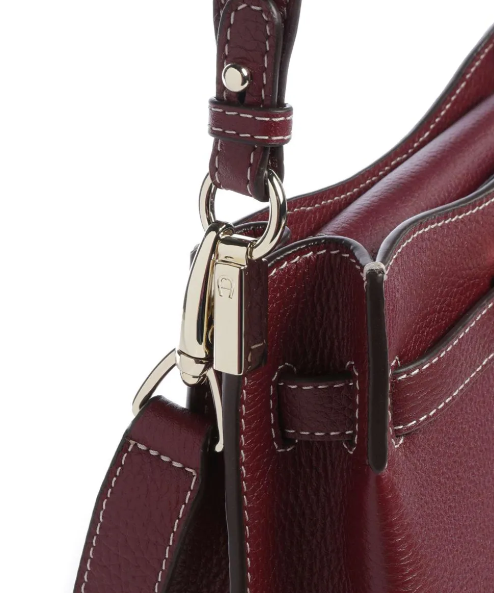 Farah M Beuteltasche genarbtes Rindsleder wein