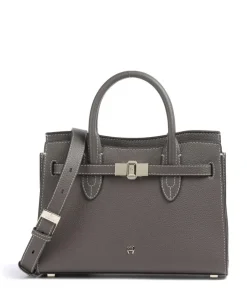 Farah M Handtasche genarbtes Rindsleder taupe