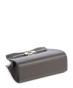 Farah S Umhängetasche genarbtes Rindsleder taupe