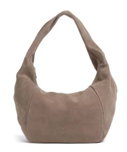 Farrah Suede M Beuteltasche Veloursleder taupe