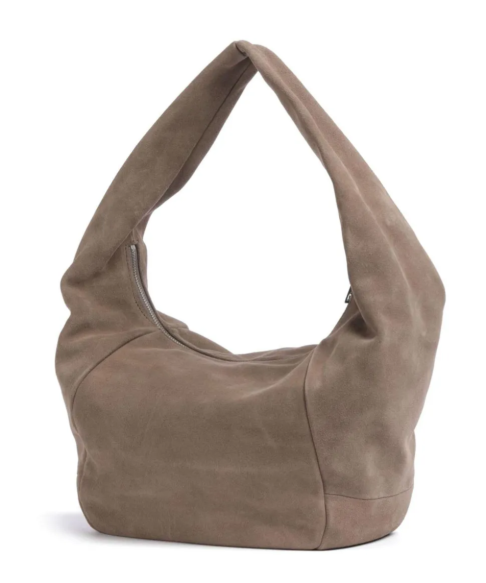 Farrah Suede M Beuteltasche Veloursleder taupe