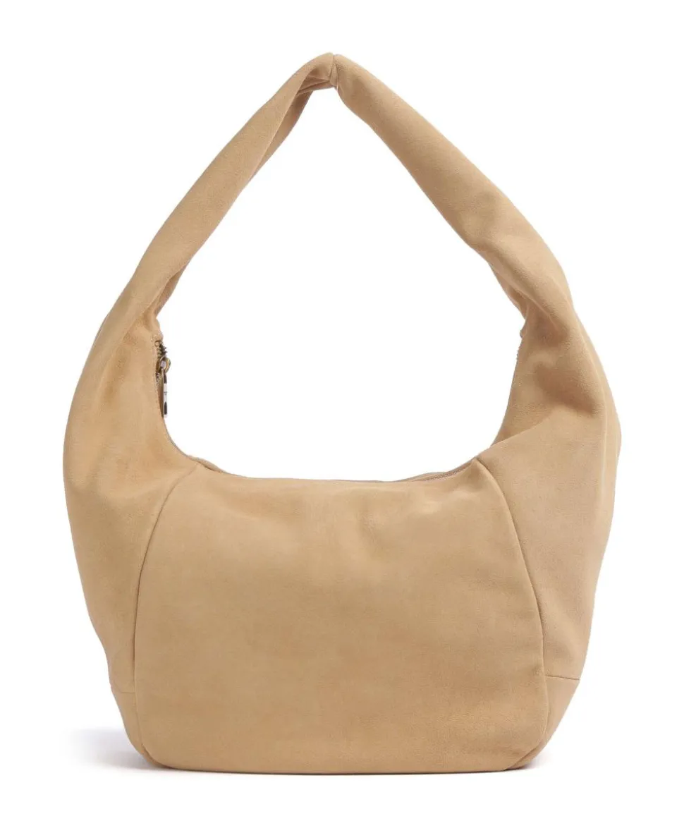 Farrah Suede M Beuteltasche Veloursleder beige