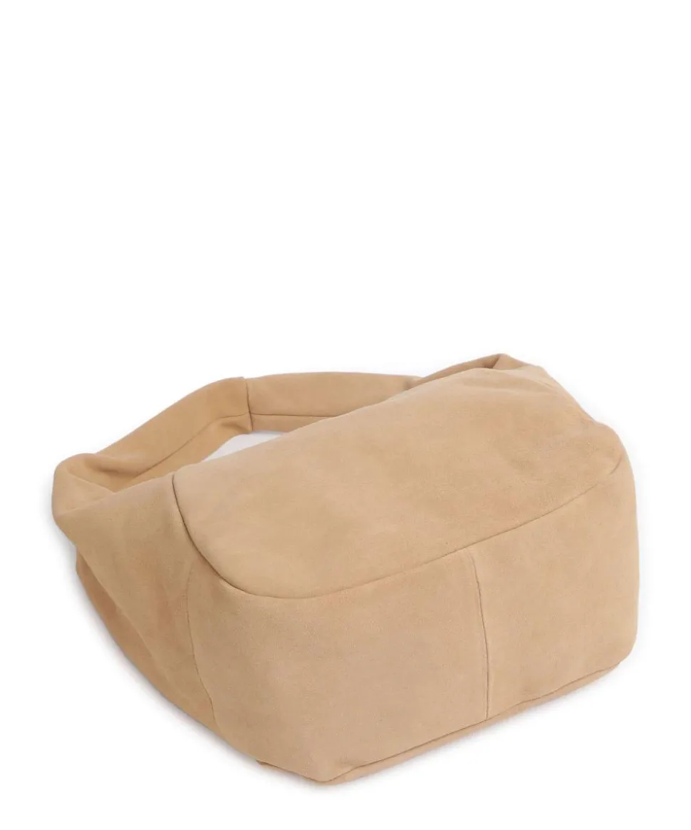 Farrah Suede M Beuteltasche Veloursleder beige