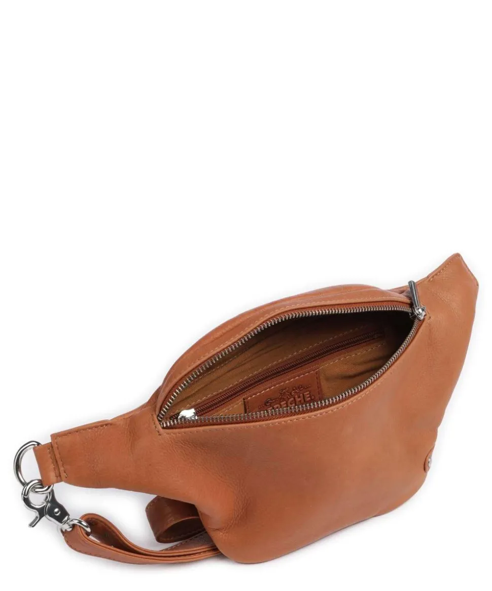 Fashion Favorites Gürteltasche weiches Rindsleder cognac