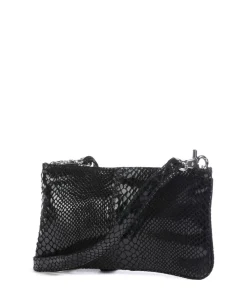 Fashion Favourites Umhängetasche genarbtes Rindsleder schwarz