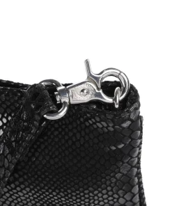 Fashion Favourites Umhängetasche genarbtes Rindsleder schwarz