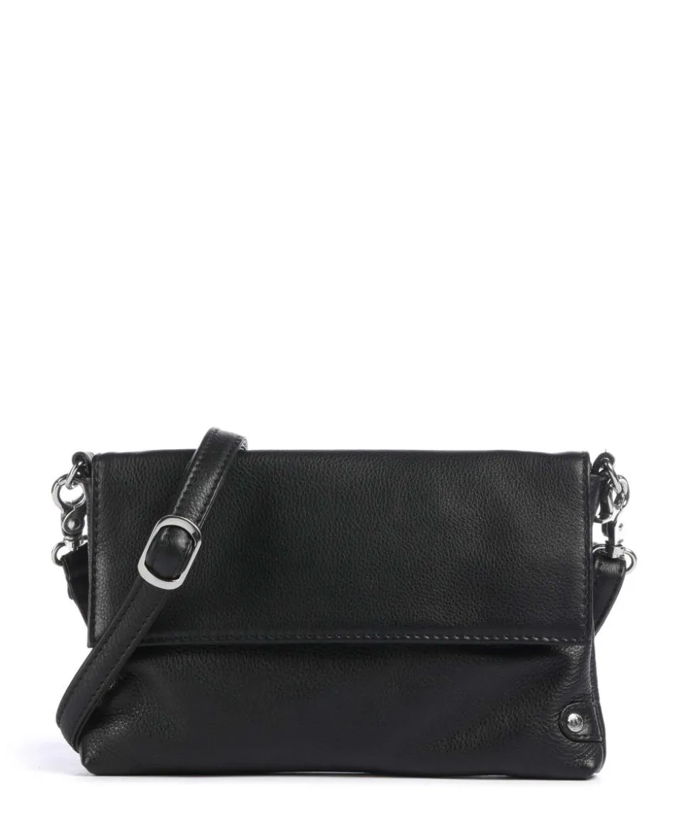 Fashion Favourites Umhängetasche Schafsleder schwarz