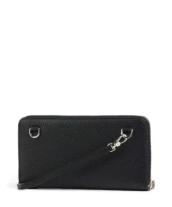 Fashion Geldbörse genarbtes Leder schwarz