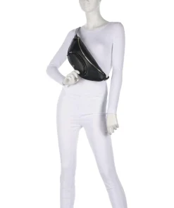 Fashion Gürteltasche genarbtes Rindsleder schwarz