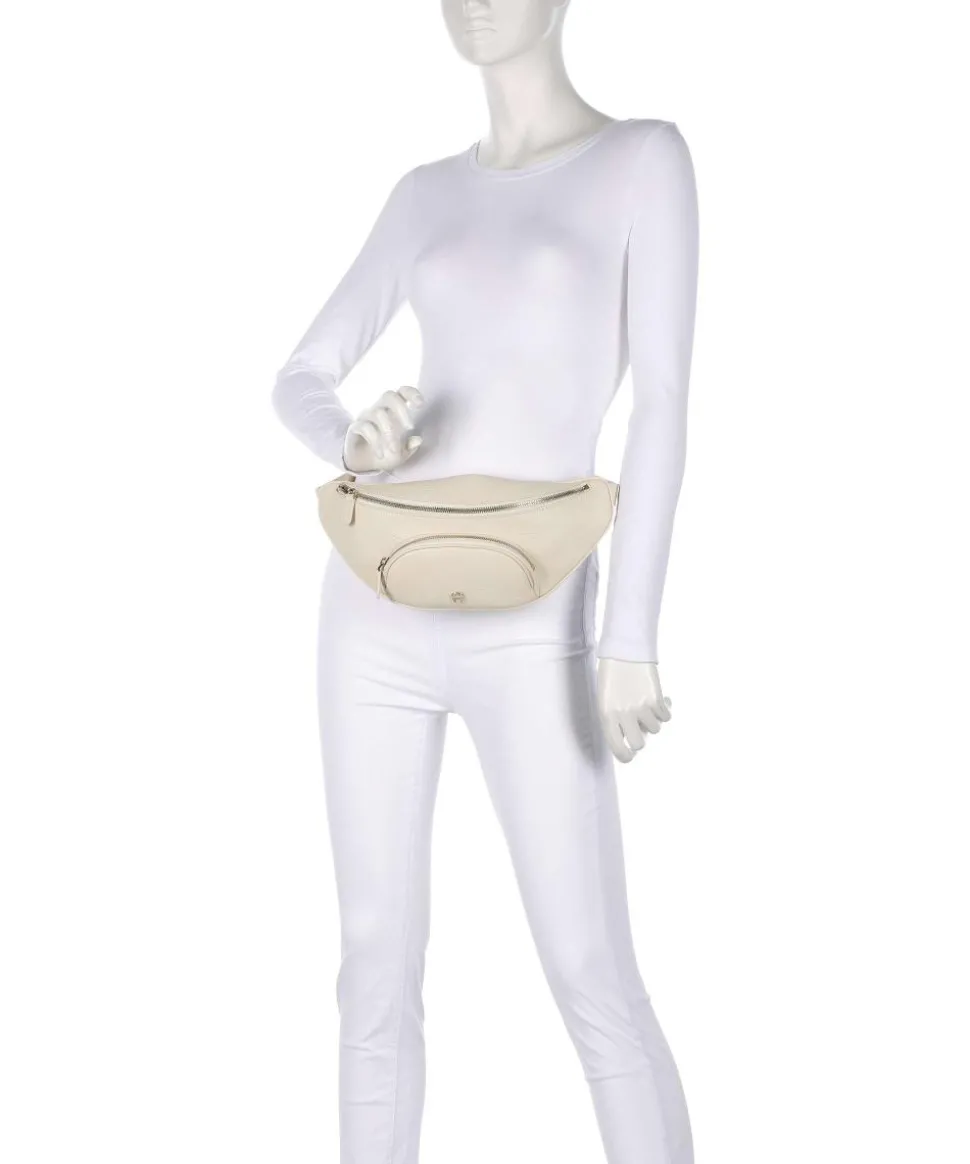 Fashion Gürteltasche genarbtes Rindsleder creme