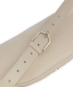 Fashion Gürteltasche genarbtes Rindsleder creme