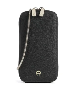 Fashion Handytasche genarbtes Rindsleder schwarz