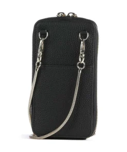 Fashion Handytasche genarbtes Rindsleder schwarz