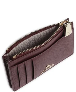 Fashion Kreditkartenetui genarbtes Rindsleder dunkelrot