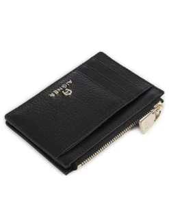 Fashion Kreditkartenetui genarbtes Rindsleder schwarz