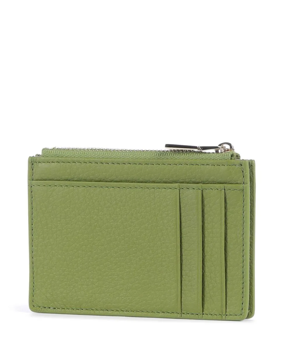 Fashion Kreditkartenetui genarbtes Rindsleder grün