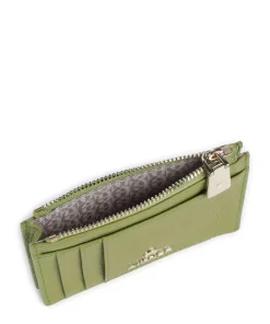 Fashion Kreditkartenetui genarbtes Rindsleder grün