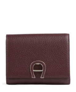 Fashion RFID Geldbörse genarbtes Rindsleder dunkelrot