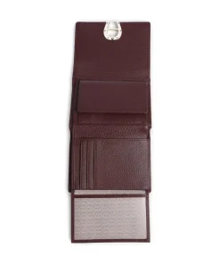 Fashion RFID Geldbörse genarbtes Rindsleder dunkelrot