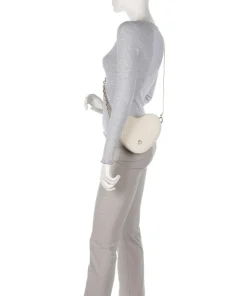 Fashion Umhängetasche fein genarbtes Rindsleder creme