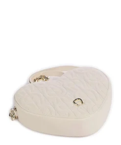 Fashion Umhängetasche fein genarbtes Rindsleder creme