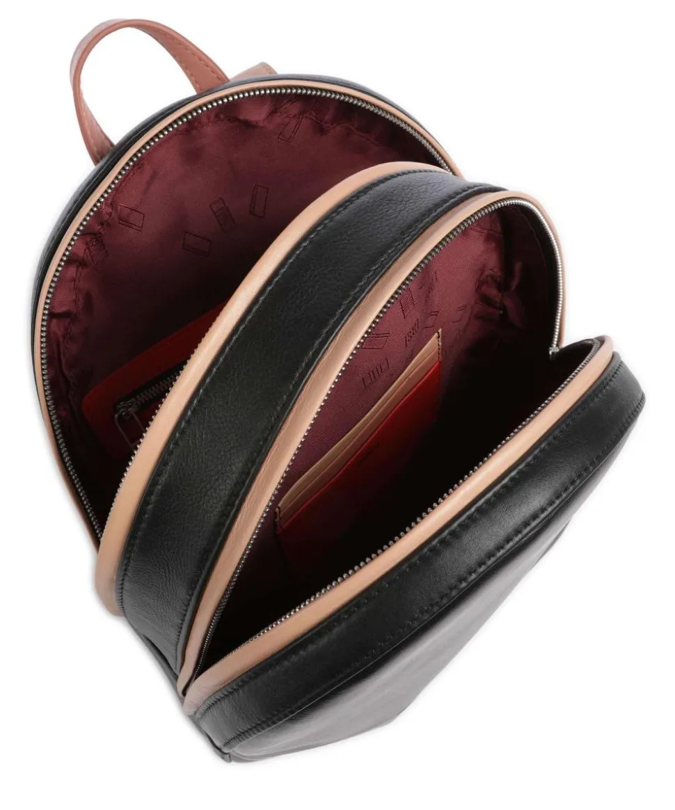 Favignana Rucksack fein genarbtes Kalbsleder schwarz