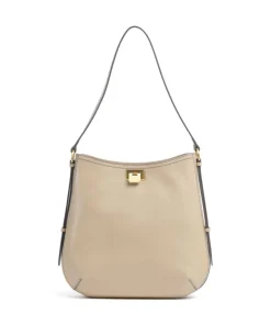 Federica Beuteltasche fein genarbtes Rindsleder beige