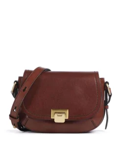 Federica Umhängetasche fein genarbtes Rindsleder braun