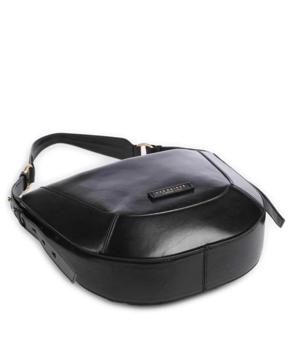 Fedora Schultertasche fein genarbtes Rindsleder schwarz