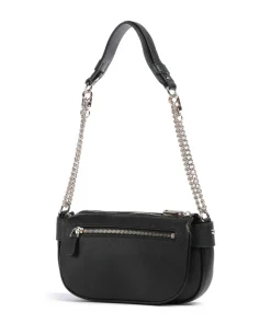 Fedora Schultertasche Lederimitat schwarz