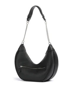 Fedora Schultertasche Lederimitat schwarz